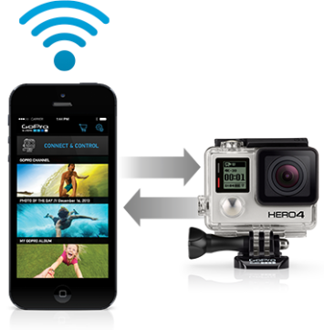 Conveniently update your camera on the go using your phone or tablet and the GoPro App—no computer and no cables needed.3 It’s the quickest, easiest way to keep your GoPro up to date with the latest software for new features and optimal performance.